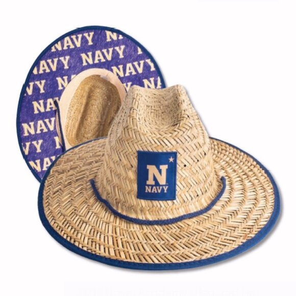 Navy Patch Lifeguard Garden Straw Hat NEW Fast Ship